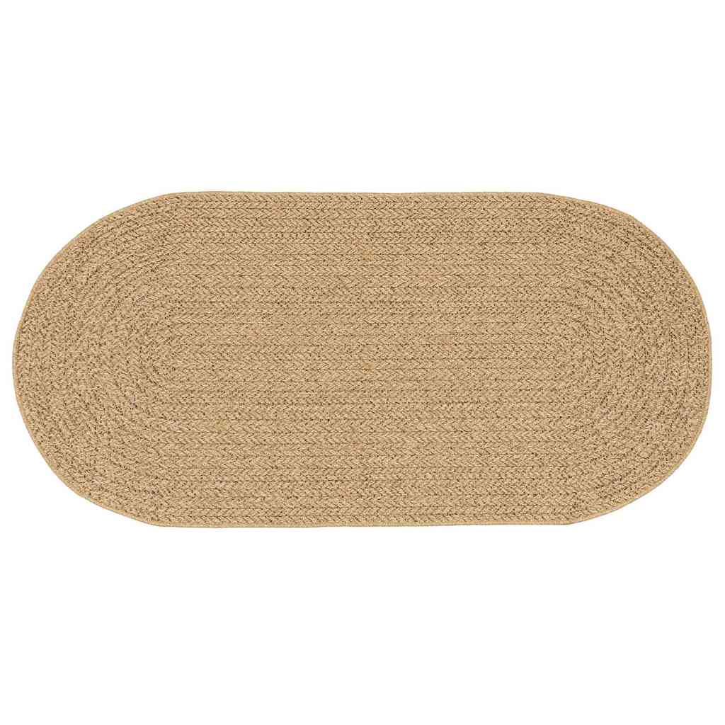 Vidaxl tapis zizur marron 200 x 100 cm polypropylène