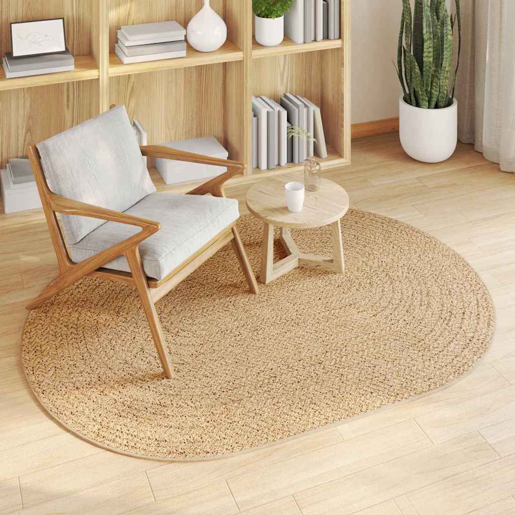 Vidaxl tapis zizur marron 170 x 120 cm polypropylène