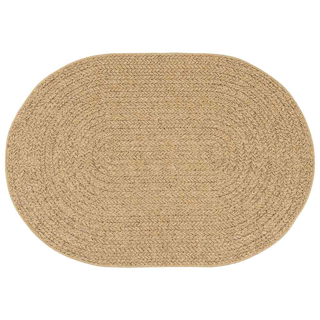 Vidaxl tapis zizur marron 170 x 120 cm polypropylène