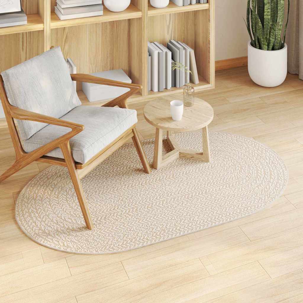 Vidaxl tapis zizur crème 150 x 80 cm polypropylène