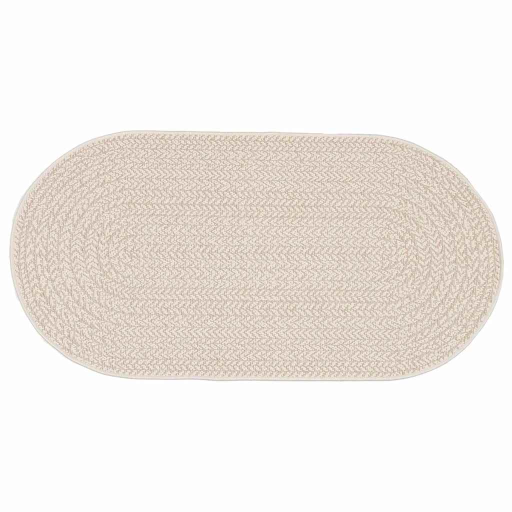 Vidaxxl tapis zizur crème 200 x 100 cm polypropylène