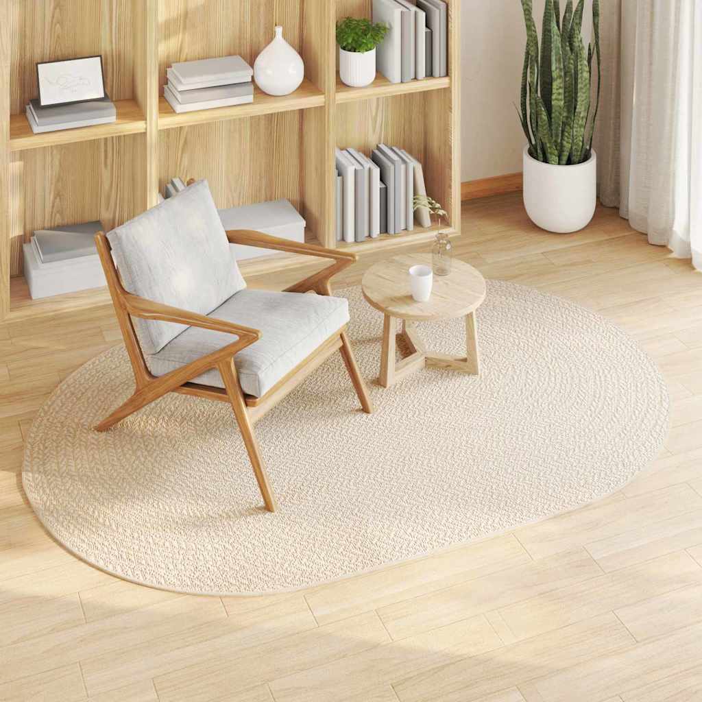 Vidaxl tapis zizur crème 200 x 140 cm polypropylène