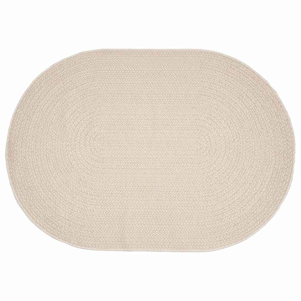 Vidaxl tapis zizur crème 200 x 140 cm polypropylène