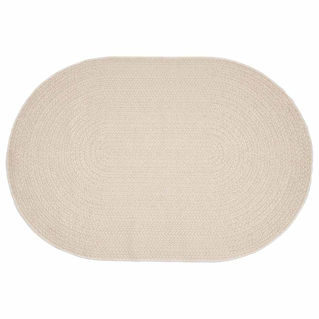 Vidaxl tapis zizur crème 230 x 160 cm polypropylène