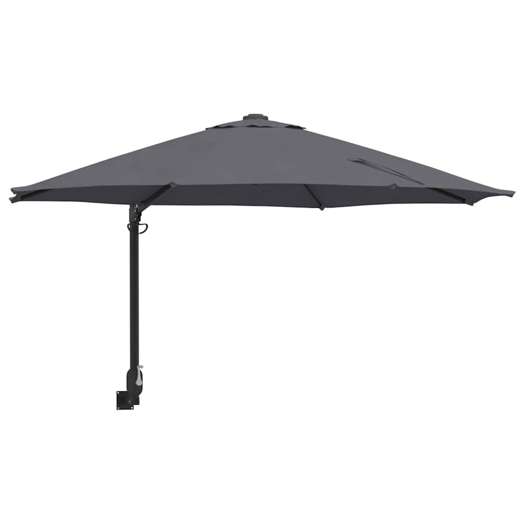 Vidaxxl parasol de jardin anthracite 248 x 248 x 148 cm polyester et acier