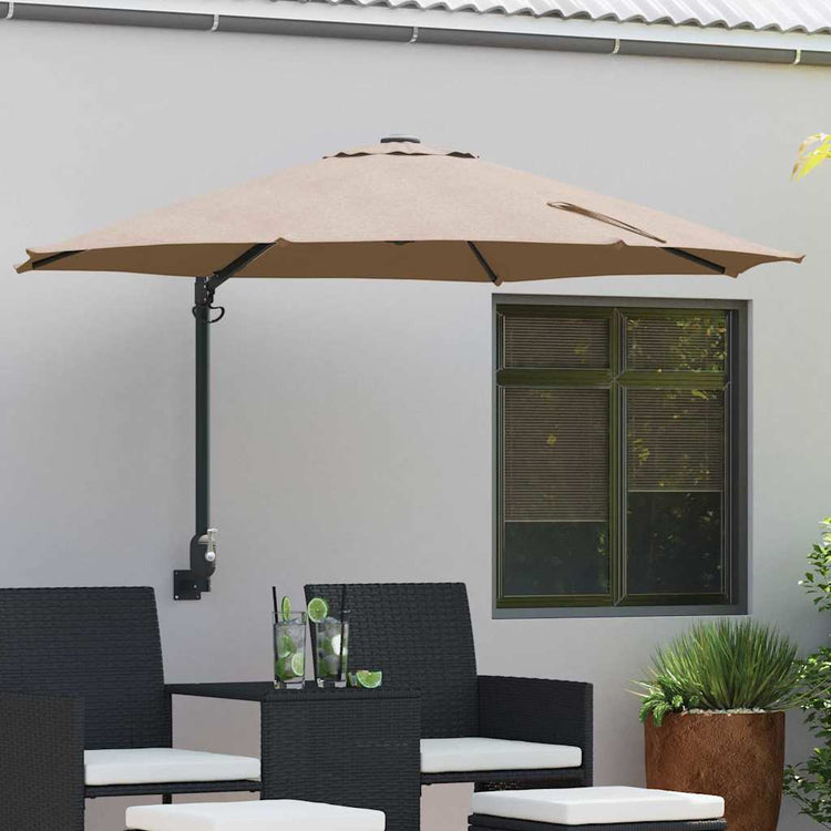 Vidaxx parasol de jardin taupe 248 x 248 x 148 cm polyester et acier