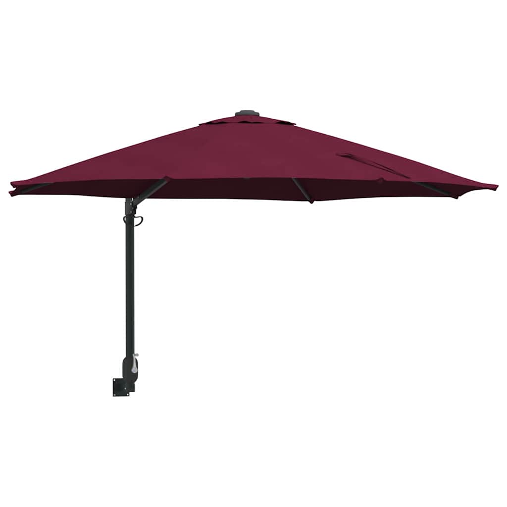 Vidaxxl parasol de jardin rouge bordeaux 248 x 248 x 148 cm polyester et acier