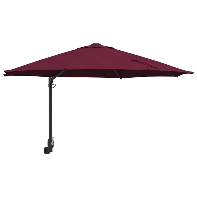 Vidaxxl parasol de jardin rouge bordeaux 248 x 248 x 148 cm polyester et acier