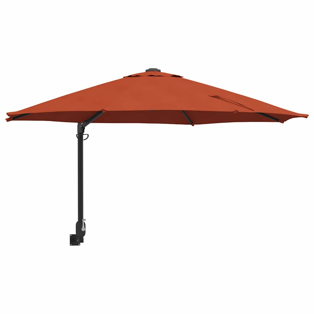 Vidaxxl parasol de jardin terre cuite 248 x 248 x 148 cm polyester et acier