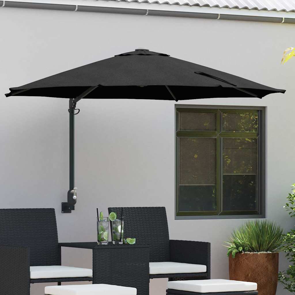 Vidaxx parasol de jardin noir 248 x 248 x 148 cm polyester et acier