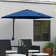 Vidaxxl parasol de jardin bleu azur 248 x 248 x 148 cm polyester et acier