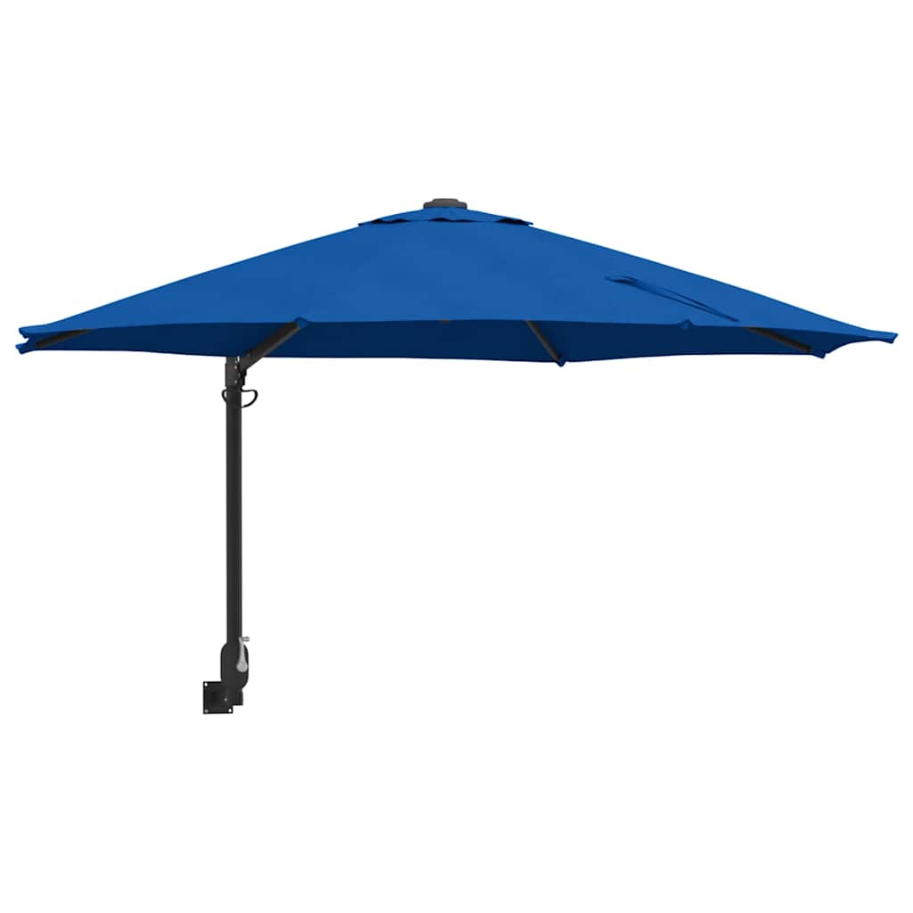 Vidaxxl parasol de jardin bleu azur 248 x 248 x 148 cm polyester et acier