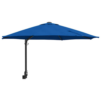Vidaxxl parasol de jardin bleu azur 248 x 248 x 148 cm polyester et acier