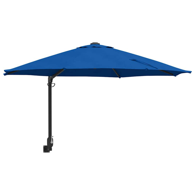 Vidaxxl parasol de jardin bleu azur 248 x 248 x 148 cm polyester et acier