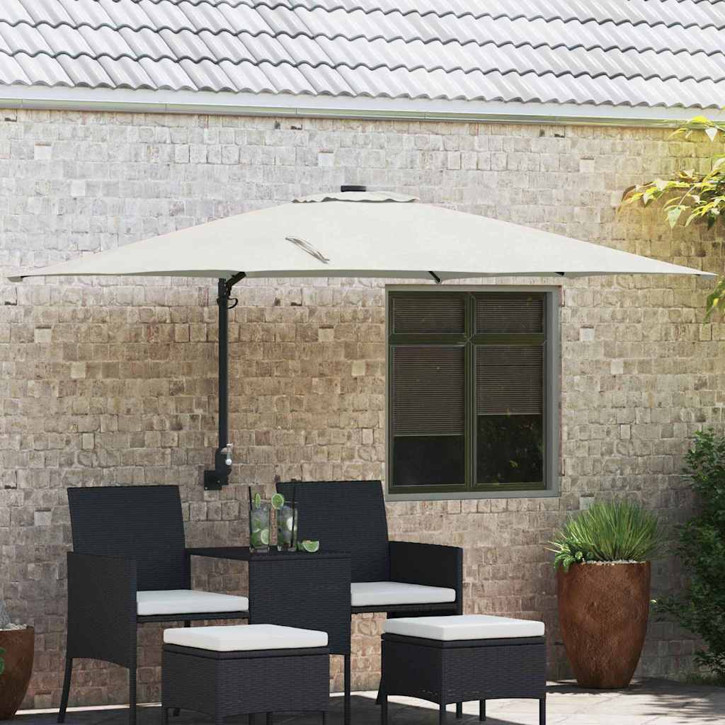 Vidaxxl parasol de jardin sable 248,5 x 247,5 x 160 cm polyester et acier
