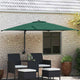 Vidaxxl parasol de jardin vert 248,5 x 247,5 x 160 cm polyester et acier