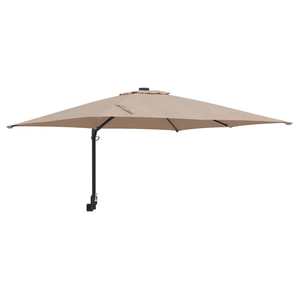 Vidaxxl parasol de jardin taupe 248,5 x 247,5 x 160 cm polyester et acier