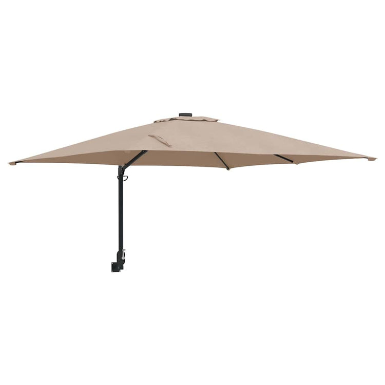 Vidaxxl parasol de jardin taupe 248,5 x 247,5 x 160 cm polyester et acier