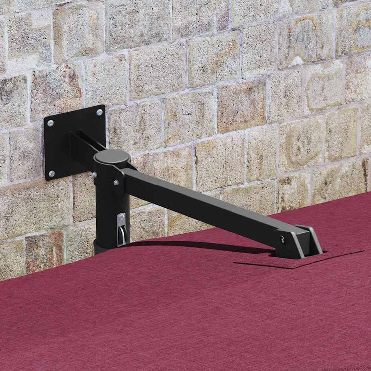 Vidaxxl parasol de jardin rouge bordeaux 248,5 x 247,5 x 160 cm