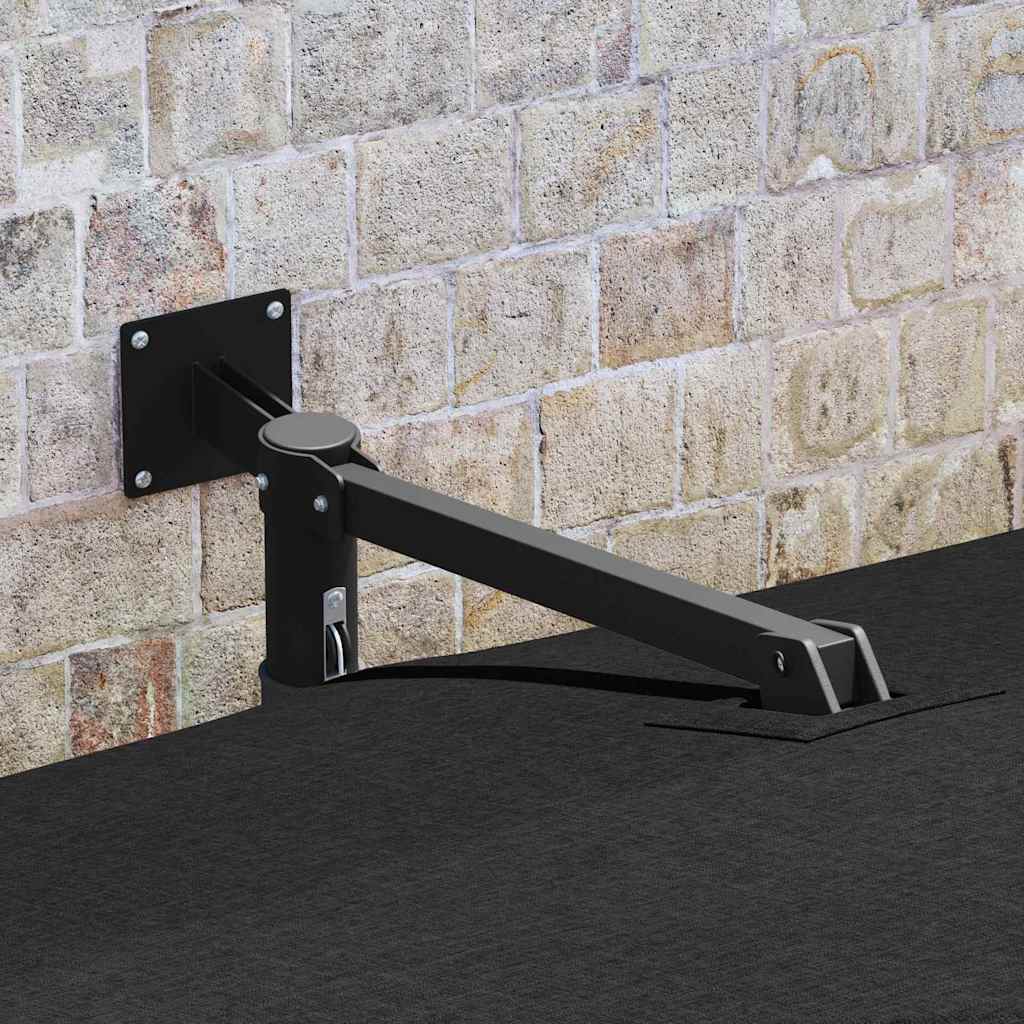 Vidaxxl parasol de jardin noir 248,5 x 247,5 x 160 cm polyester et acier
