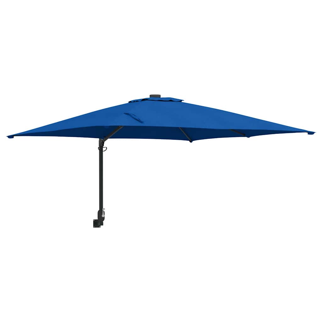 Vidaxxl parasol de jardin bleu azur 248,5 x 247,5 x 160 cm polyester et acier