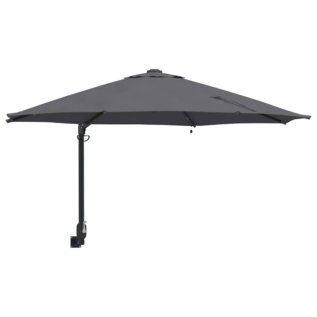 Vidaxxl parasol de jardin anthracite 248 x 248 x 148 cm polyester et acier
