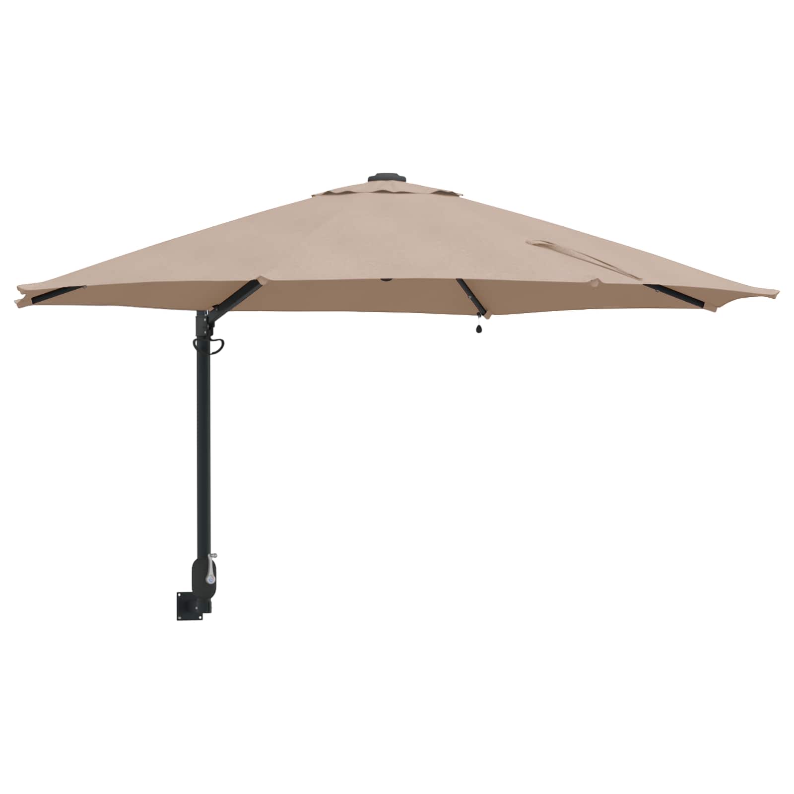 Vidaxx parasol de jardin taupe 248 x 248 x 148 cm polyester et acier