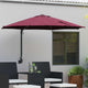 Vidaxxl parasol de jardin rouge bordeaux 248 x 248 x 148 cm polyester et acier