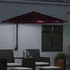 Vidaxxl parasol de jardin rouge bordeaux 248 x 248 x 148 cm polyester et acier