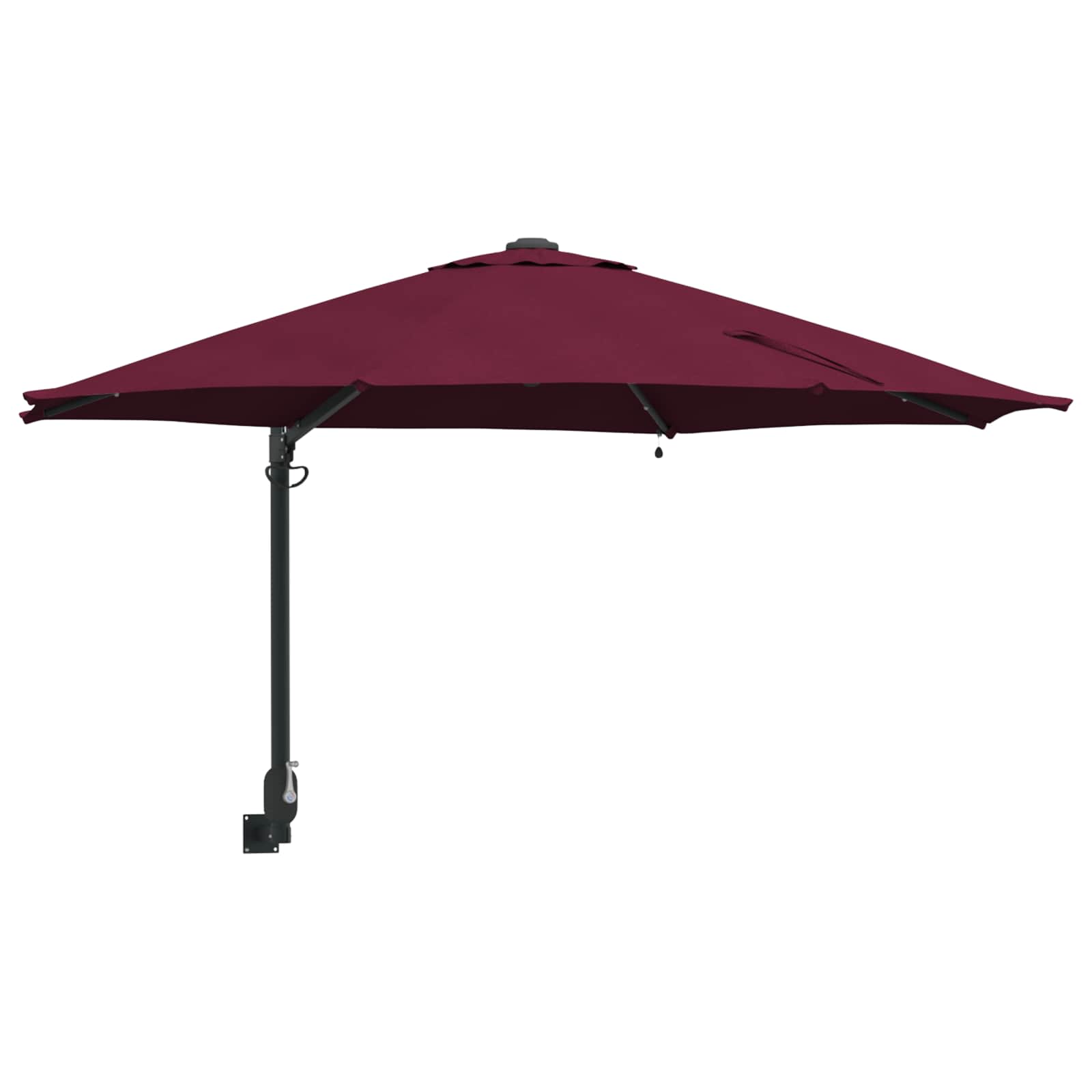 Vidaxxl parasol de jardin rouge bordeaux 248 x 248 x 148 cm polyester et acier