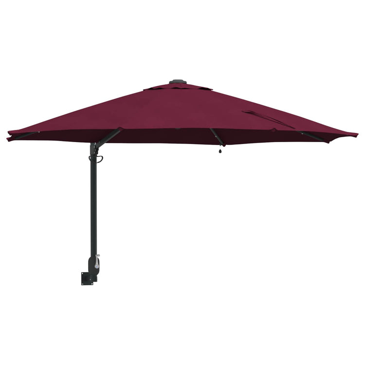 Vidaxxl parasol de jardin rouge bordeaux 248 x 248 x 148 cm polyester et acier