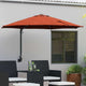 Vidaxxl parasol de jardin terre cuite 248 x 248 x 148 cm polyester et acier