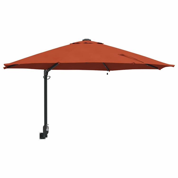 Vidaxxl parasol de jardin terre cuite 248 x 248 x 148 cm polyester et acier
