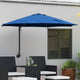 Vidaxxl parasol de jardin bleu azur 248 x 248 x 148 cm polyester et acier