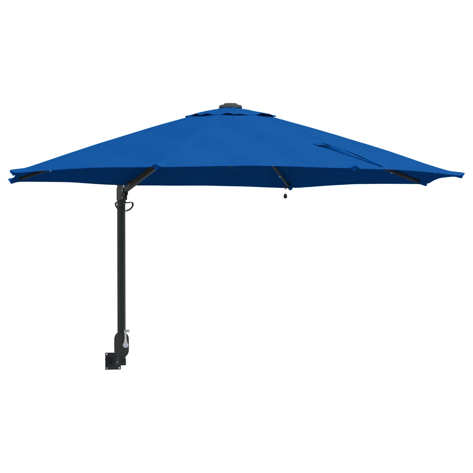 Vidaxxl parasol de jardin bleu azur 248 x 248 x 148 cm polyester et acier