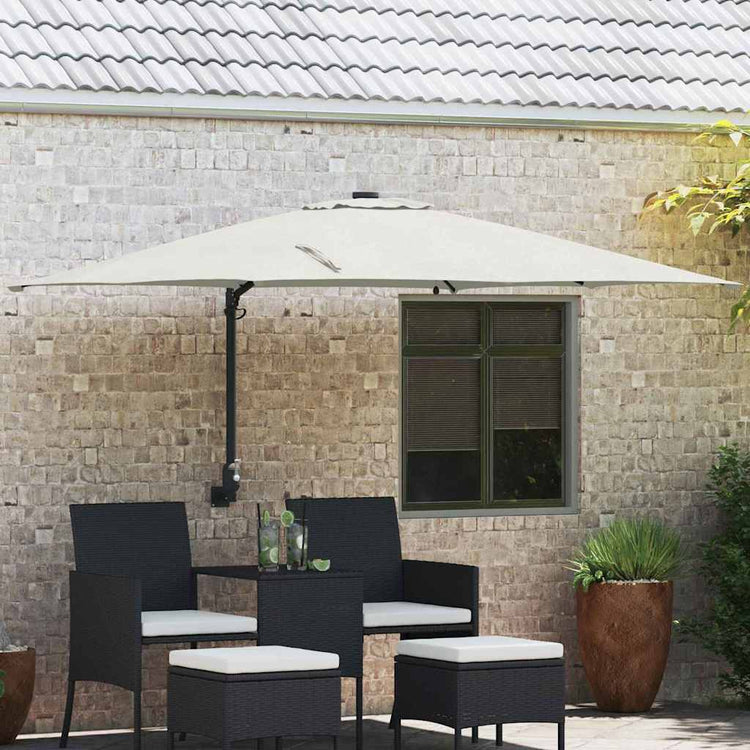 Vidaxxl parasol de jardin sable 248,5 x 247,5 x 160 cm polyester et acier