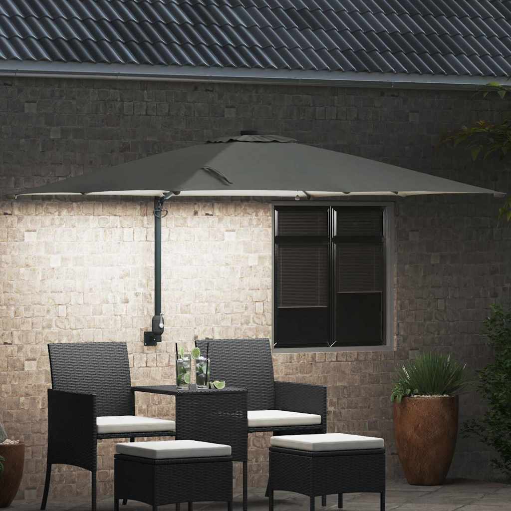 Vidaxxl parasol de jardin sable 248,5 x 247,5 x 160 cm polyester et acier
