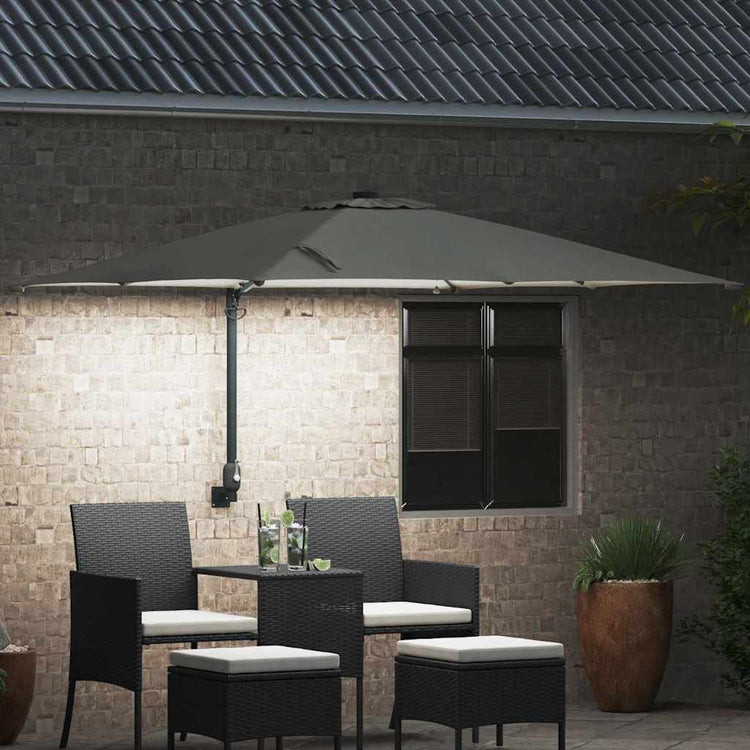 Vidaxxl parasol de jardin sable 248,5 x 247,5 x 160 cm polyester et acier