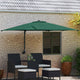 Vidaxxl parasol de jardin vert 248,5 x 247,5 x 160 cm polyester et acier