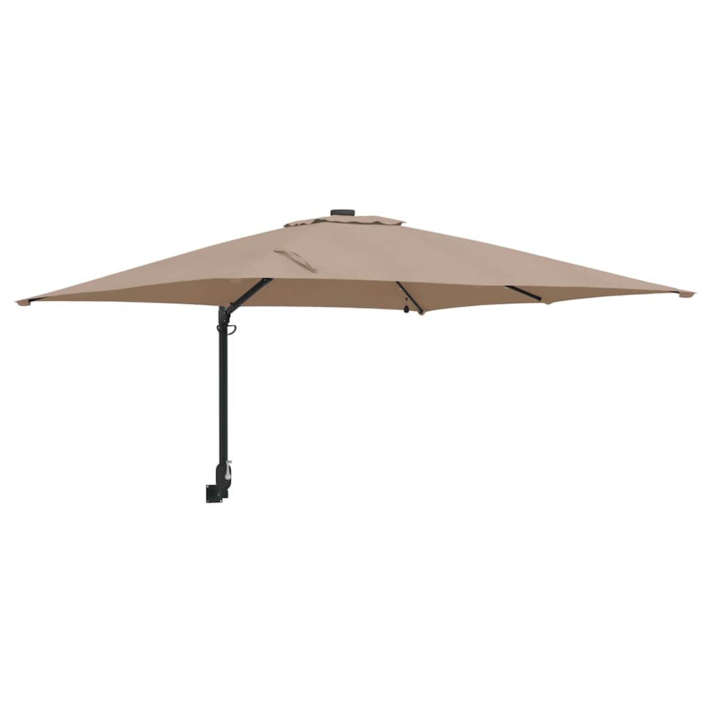 Vidaxxl parasol de jardin taupe 248,5 x 247,5 x 160 cm polyester et acier