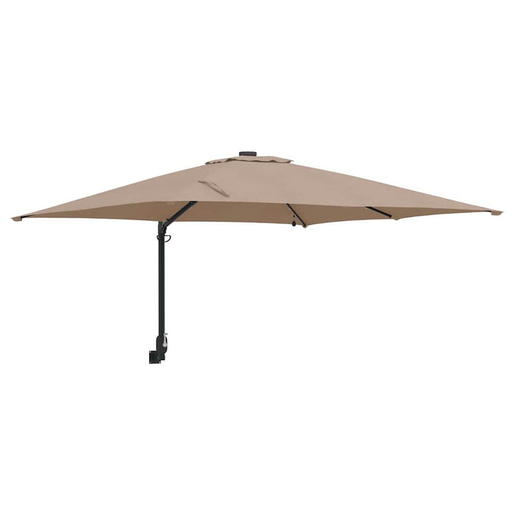 Vidaxxl parasol de jardin taupe 248,5 x 247,5 x 160 cm polyester et acier