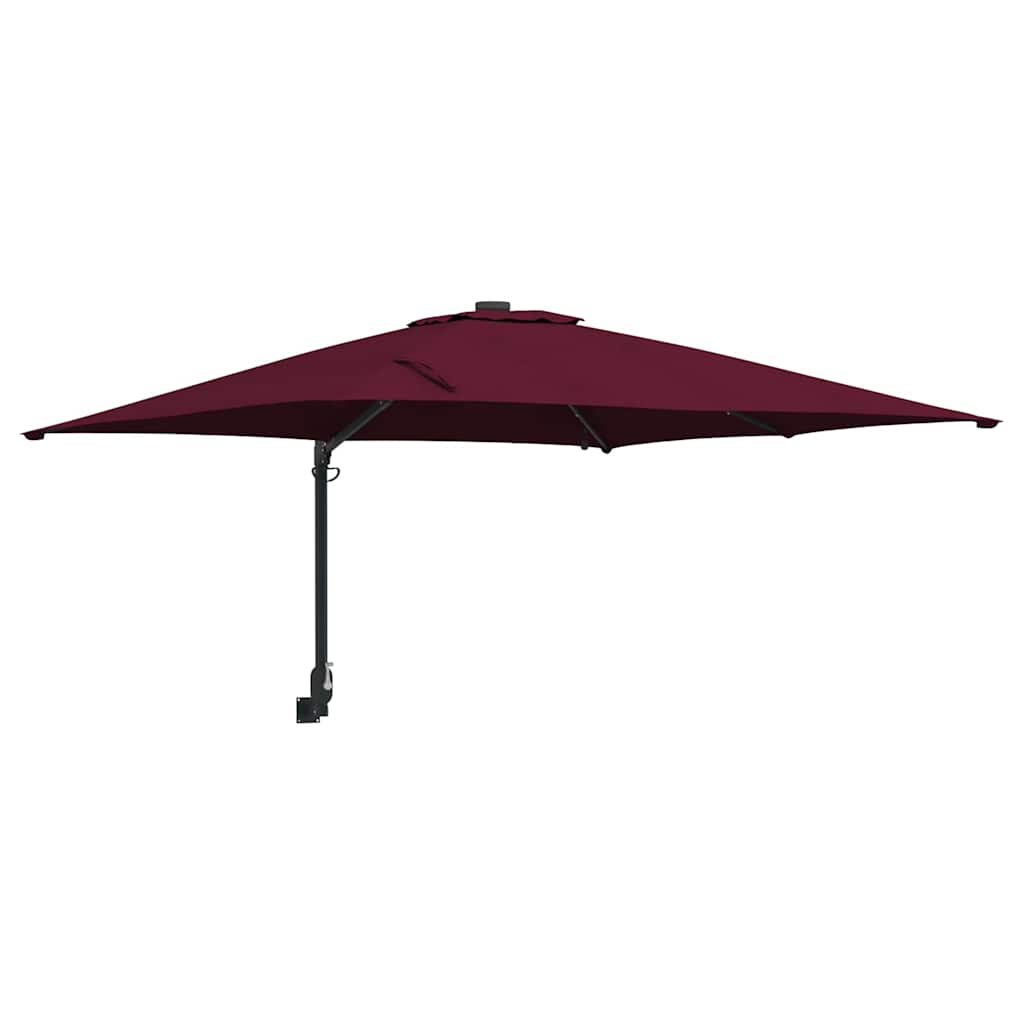 Vidaxxl parasol de jardin rouge bordeaux 248,5 x 247,5 x 160 cm