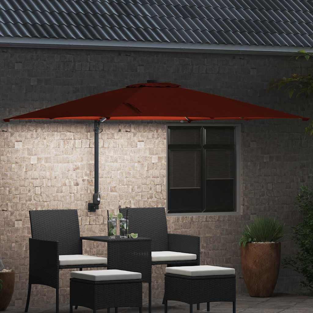 Vidaxl parasol de jardin terre cuite 248,5 x 247,5 x 160 cm
