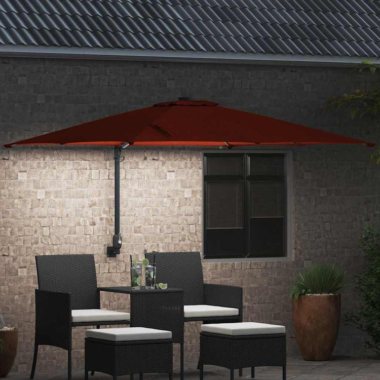 Vidaxl parasol de jardin terre cuite 248,5 x 247,5 x 160 cm