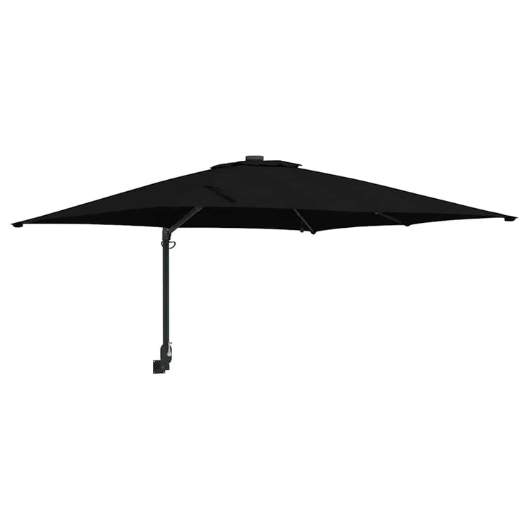 Vidaxxl parasol de jardin noir 248,5 x 247,5 x 160 cm polyester et acier