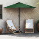 Vidaxxl parasol de jardin vert 294 x 150 x 223 cm polyester et acier