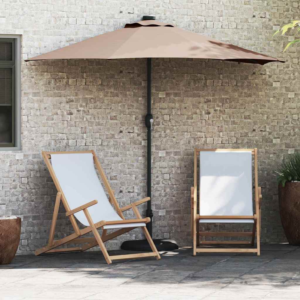 Vidaxx parasol de jardin taupe 294 x 150 x 223 cm polyester et acier