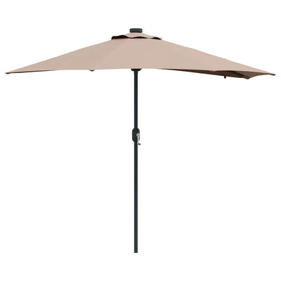 Vidaxx parasol de jardin taupe 294 x 150 x 223 cm polyester et acier
