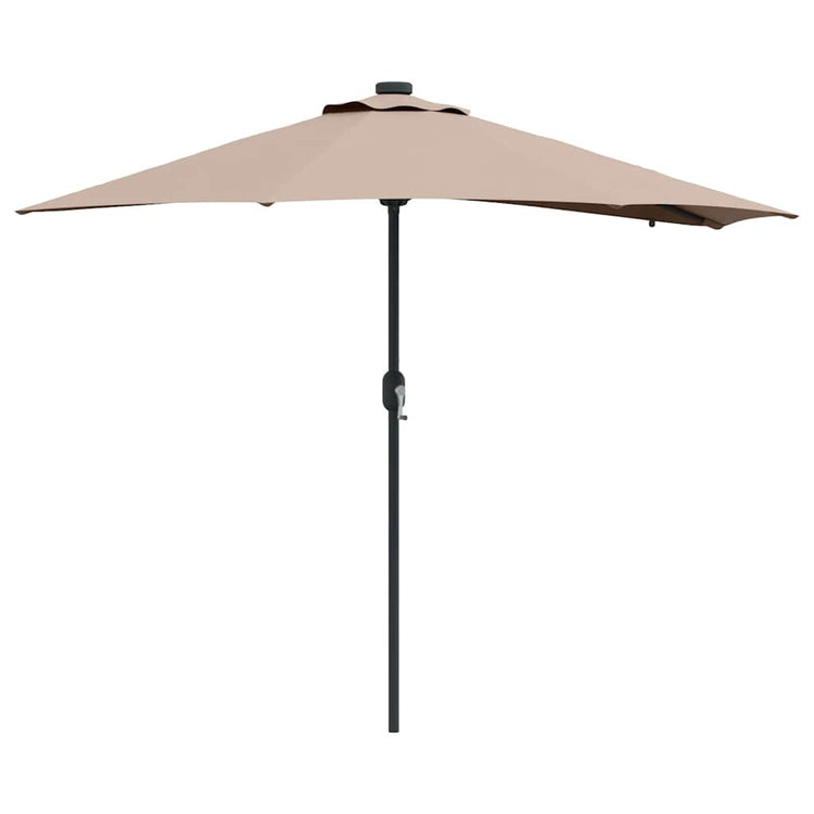 Vidaxx parasol de jardin taupe 294 x 150 x 223 cm polyester et acier