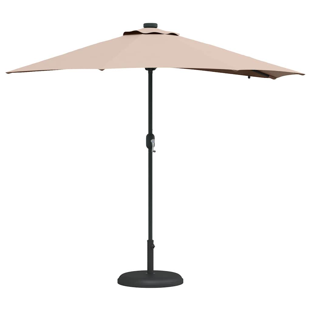 Vidaxx parasol de jardin taupe 294 x 150 x 223 cm polyester et acier